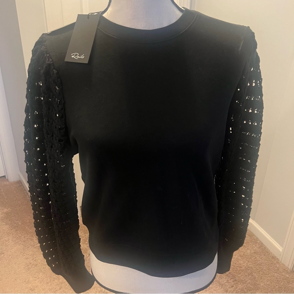Melody Open Stitch Sleeve Sweatshirt -Rails NWT xsmall
